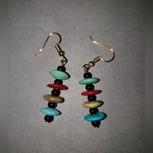 Multicolor Beaded Dangle Earrings